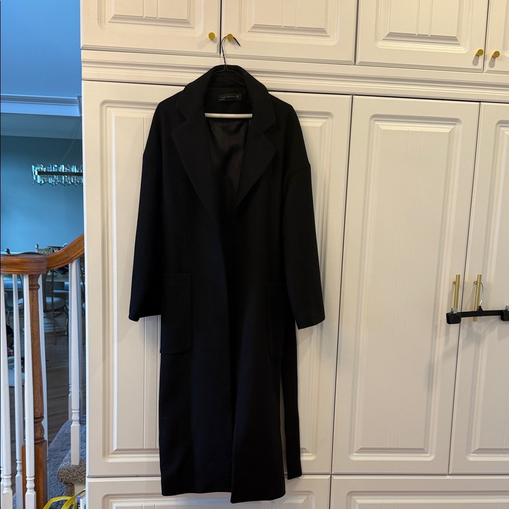Zara Classic Black Overcoat